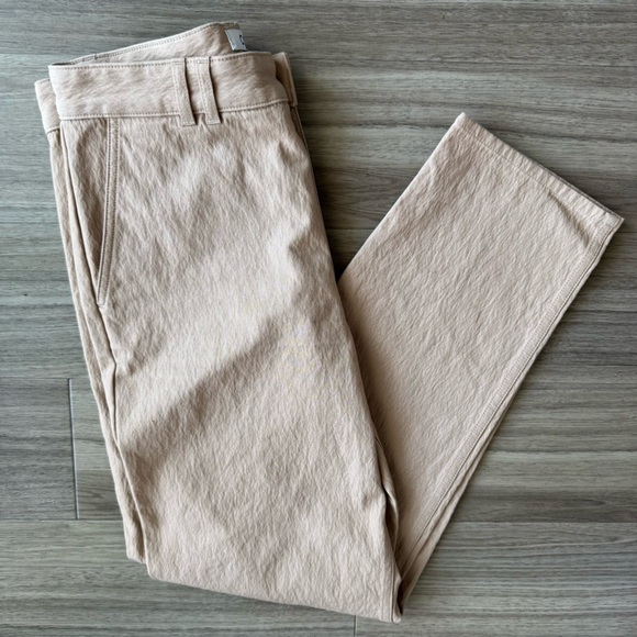 NWOT COS Tan Straight Textured Pants Trousers Size 8 - Picture 4 of 6